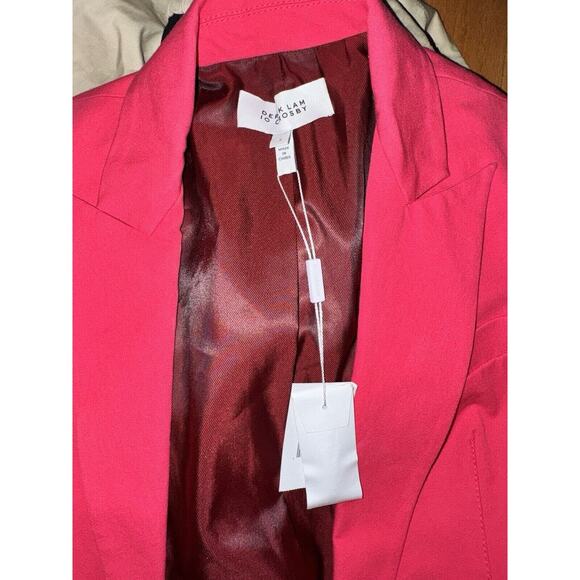 NEW Derek Lam 10 Crosby Hot Pink Rodeo Double-breasted‎ Blazer Size 2 - Picture 5 of 8